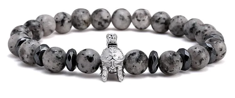 Roman Spartan Natural Agate Stones Bracelet