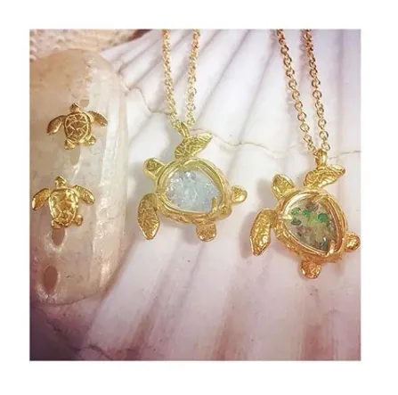 Sea Turtle Shaker Necklace