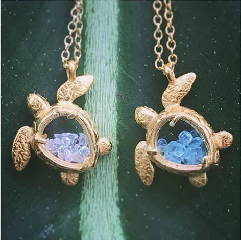 Sea Turtle Shaker Necklace