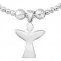 Silver Beaded Angel Bracelet