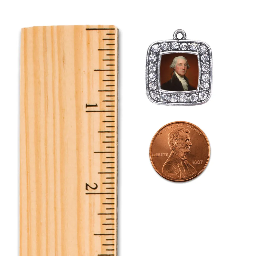 Silver George Washington Square Charm Toggle Bracelet