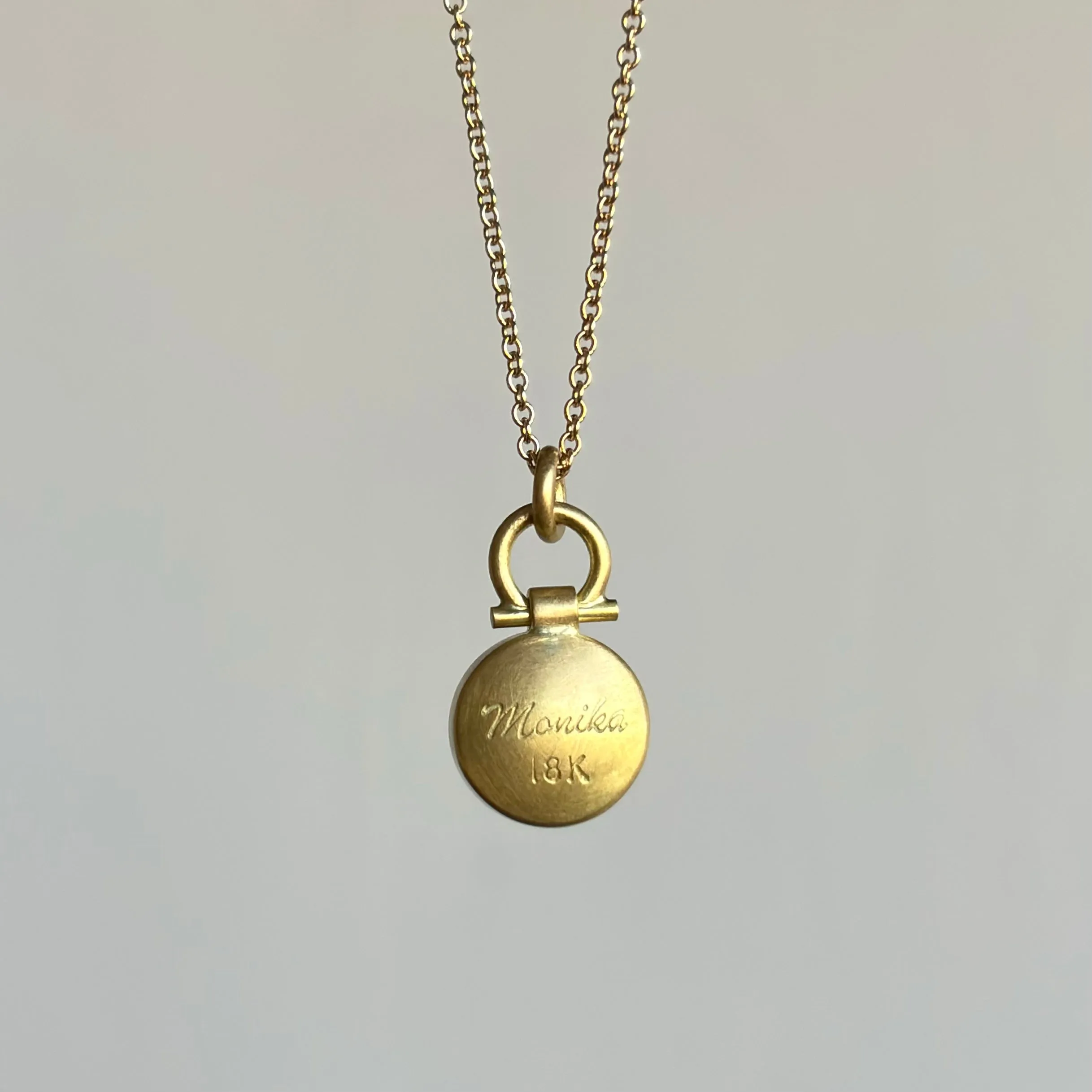 Small Round Citrine Pendant