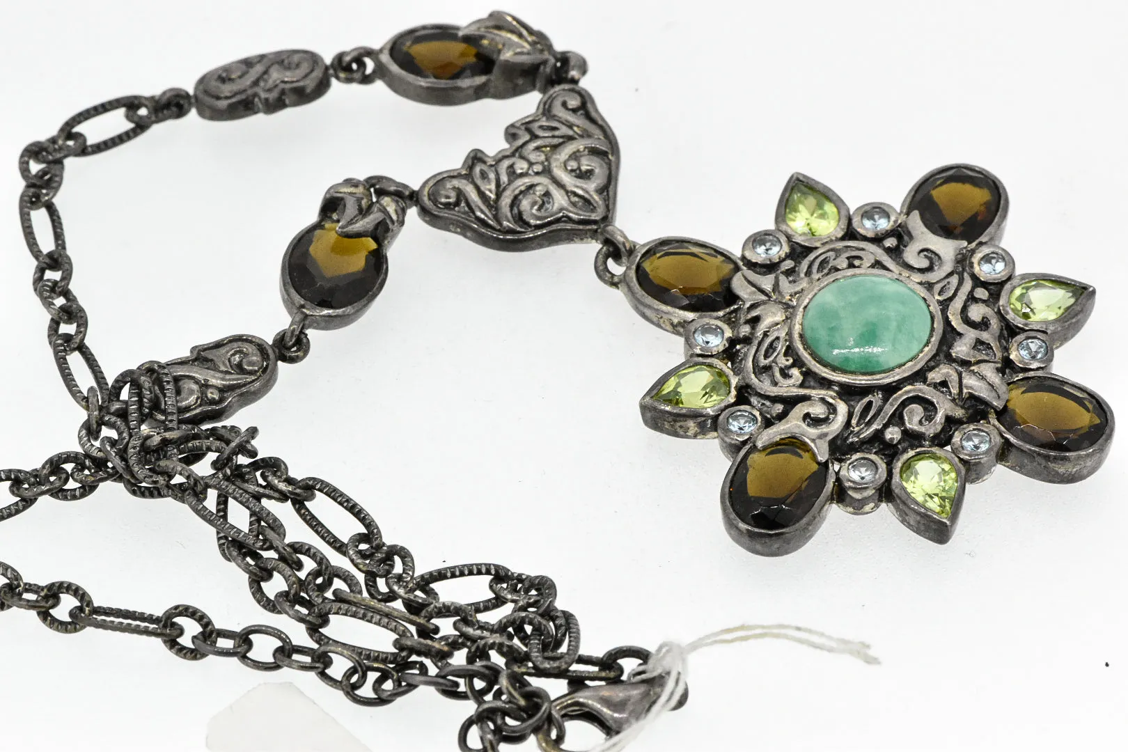 Sterling Silver Vintage Drop Necklace