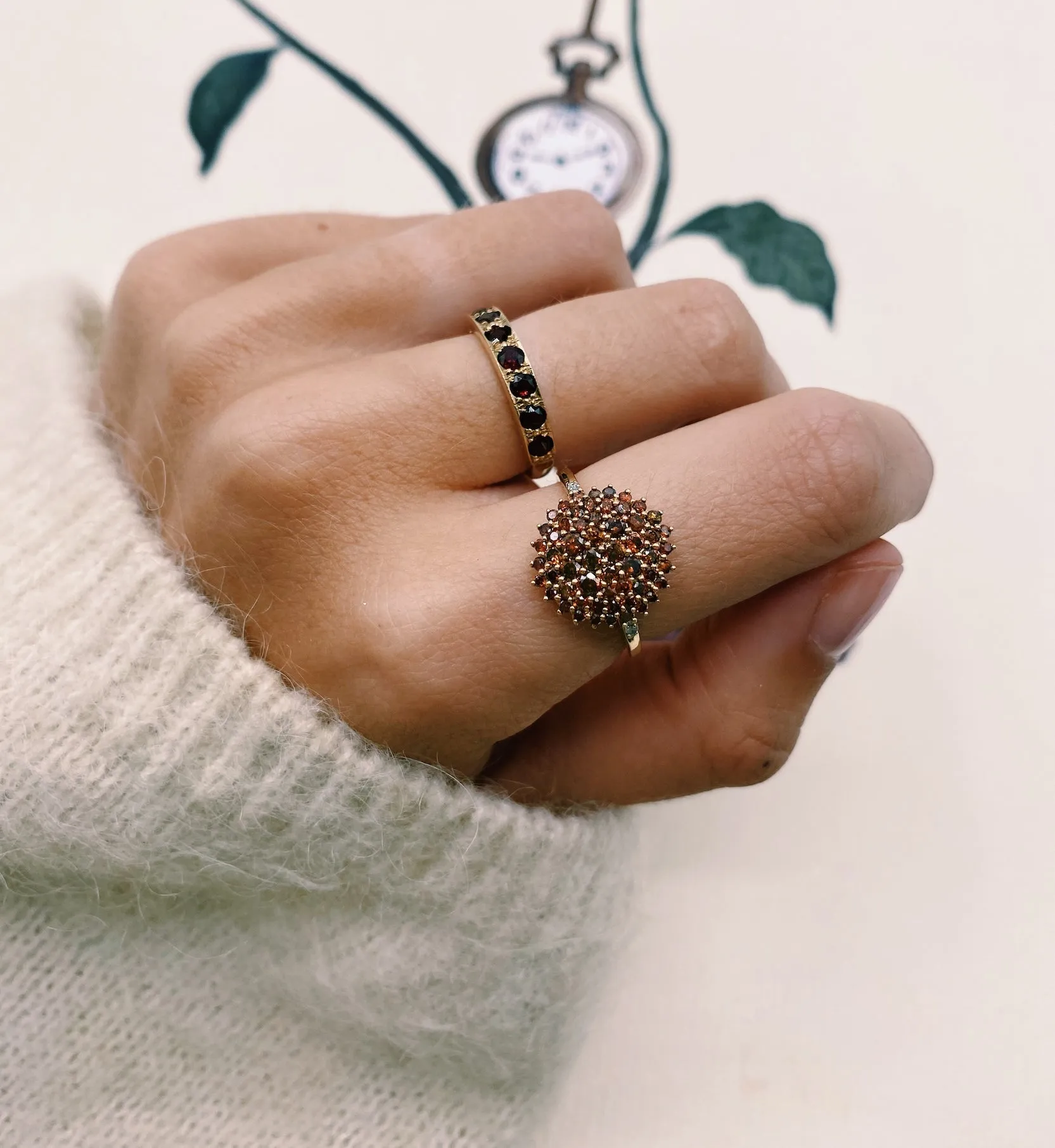 Vintage Garnet Pomogranate Ring