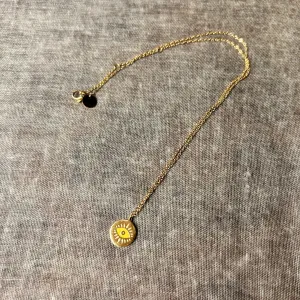 ZELDA chain necklace with small evil eye pendant